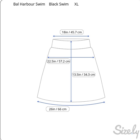 BAL HARBOUR‎ Black Swim Skirt Size XL Beach Summer Pool Full Coverage UPF 50 - Picture 11 of 11